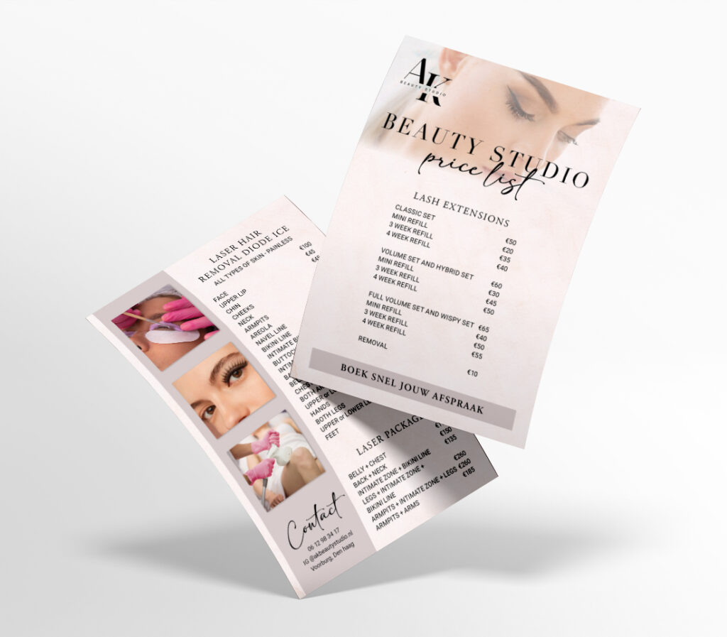 Visitekaart, drukwerk, flyer