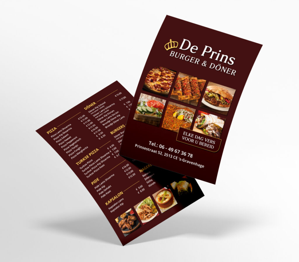 Visitekaart, drukwerk, flyer