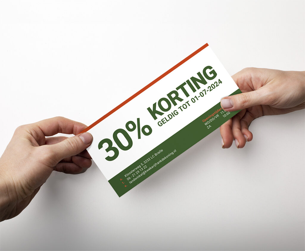 Visitekaart, drukwerk, flyer, cadeaubon