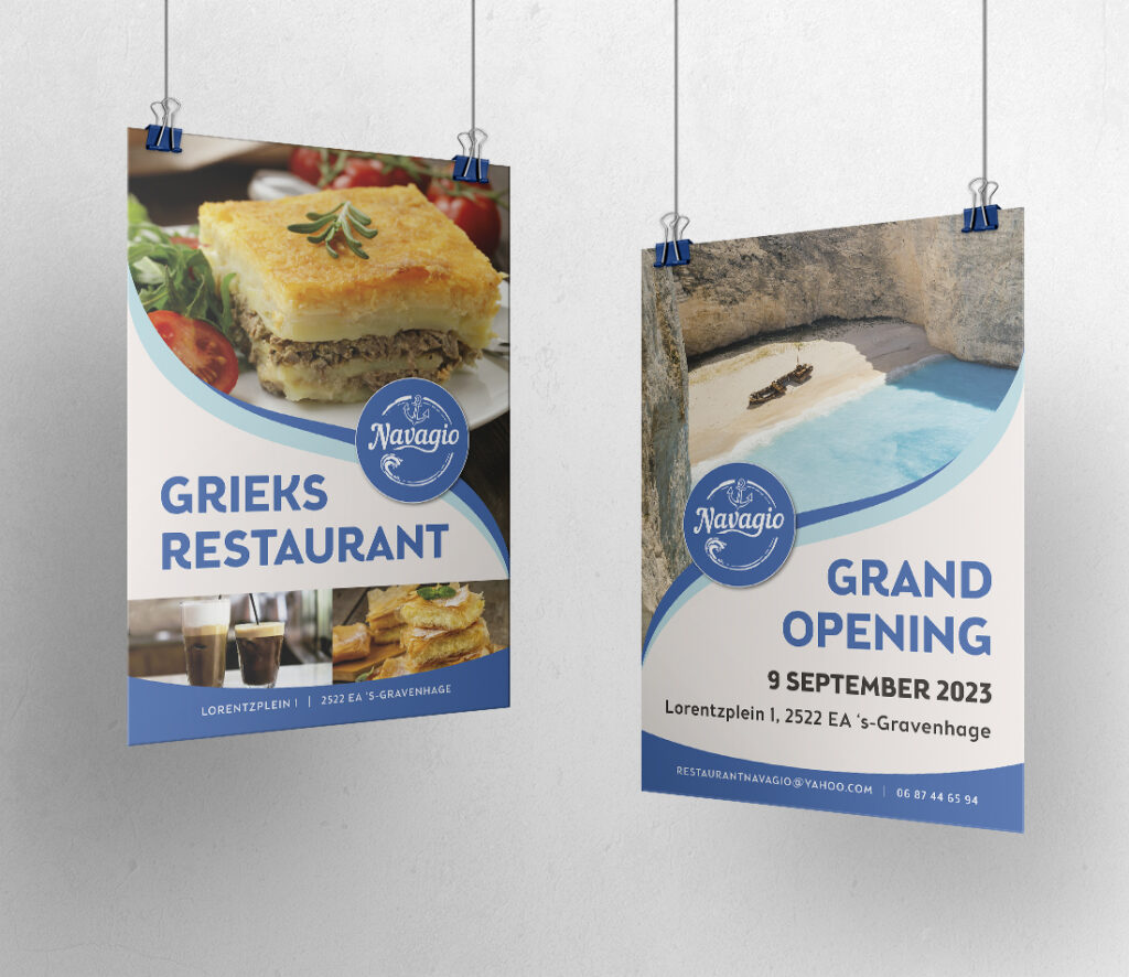 Visitekaart, drukwerk, flyer, restaurant, grieks, grieks restaurant