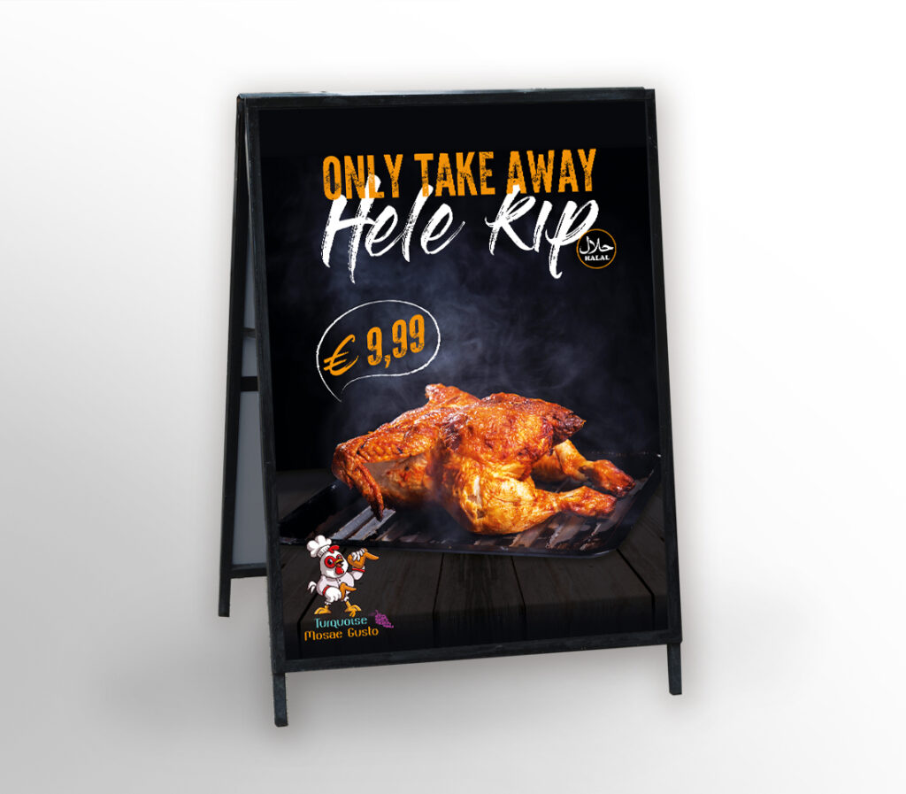 Stoepbordposter, poster, restaurant